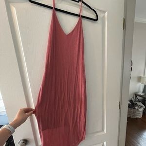 Peach fitted Express Dress